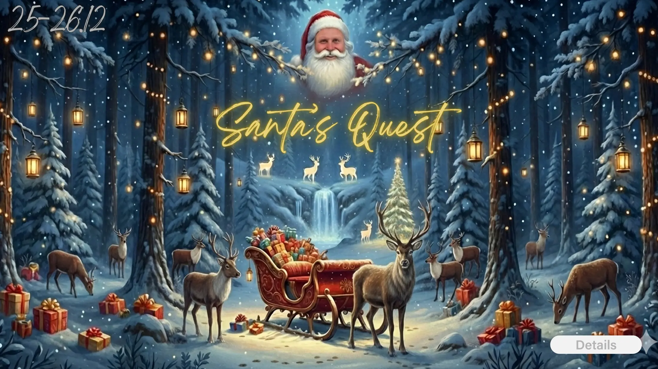 Only on December 25 and December 26, explore every corner of our website, look for Santa and his sleigh with 9 reindeer, and collect gifts